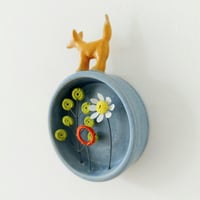 Image 2 of Ceramic Fox on Circular Frame -SOLD