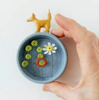 Image 5 of Ceramic Fox on Circular Frame -SOLD