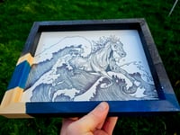 Image 2 of Inktober ornate kelpie framed original 