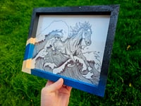 Image 3 of Inktober ornate kelpie framed original 
