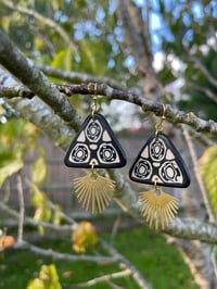 Image 3 of The Wonky Wheel Polymer Clay Earrings 1