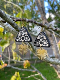 Image 4 of The Wonky Wheel Polymer Clay Earrings 1