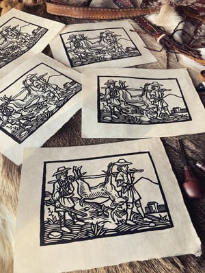 Image of MEAT FOR THE FORT [block print]