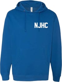 Image 1 of NEW JERSEY HARDCORE HOODIE BLUE / WHITE **PRE-ORDER**