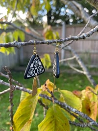 Image 2 of The Wonky Wheel Polymer Clay Earrings 3