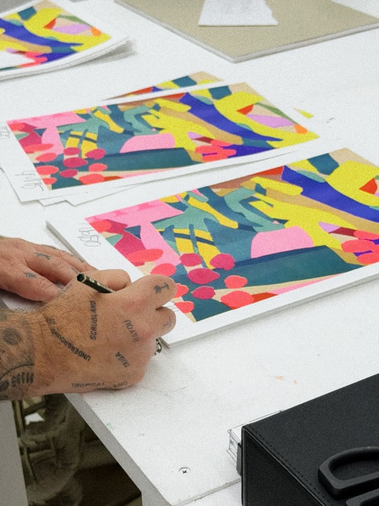 Image of "Palimpeste" Riso print