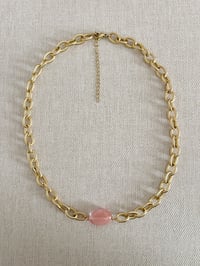 Image 2 of Collier OROS // Quartz cerise 