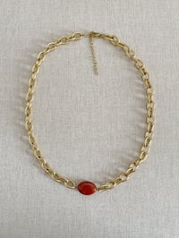 Image 1 of Collier OROS // Jaspe Rouge