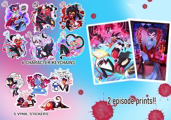 Image of PREORDER Pilot Pack (Keychains+Stickers+Prints)