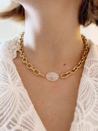 Image 1 of Collier OROS // Quartz nuage 