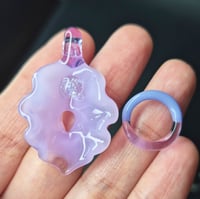 Image 3 of PURPLE OPAL VULVA PENDANT