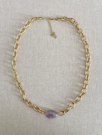 Image 1 of Collier OROS // Améthyste foncée 