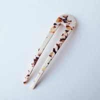Image 1 of *LAST FEW* Cocoa Marble Hair Pin