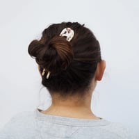 Image 4 of *LAST FEW* Cocoa Marble Hair Pin