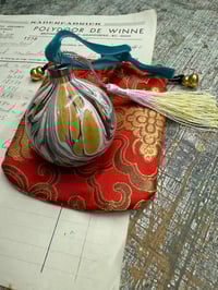 Image 3 of 'The Colours of Charleston' small hand marbled ceramic bauble - No.13