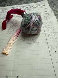 Image 2 of 'The Colours of Charleston' small hand marbled ceramic bauble - No.14