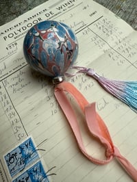Image 2 of 'The Colours of Charleston' small hand marbled ceramic bauble - No.15