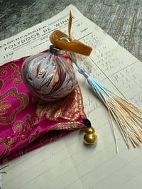 Image 3 of 'The Colours of Charleston' small hand marbled ceramic bauble - No.16