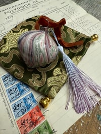 Image 3 of 'The Colours of Charleston' small hand marbled ceramic bauble - No.17