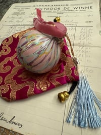 Image 2 of 'The Colours of Charleston' small hand marbled ceramic bauble - No.18