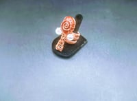 Image 1 of Carnelian Agate and Neodymium Magnet Ankh Ring Adjustable 