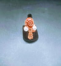 Image 3 of Carnelian Agate and Neodymium Magnet Ankh Ring Adjustable 