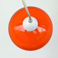 Image 9 of Suspension ronde en opaline orange - verre opalin vintage 1960 - 1970 - Space Age 