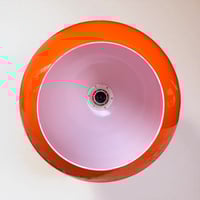 Image 8 of Suspension ronde en opaline orange - verre opalin vintage 1960 - 1970 - Space Age 