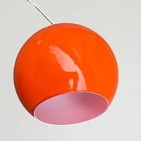 Image 7 of Suspension ronde en opaline orange - verre opalin vintage 1960 - 1970 - Space Age 