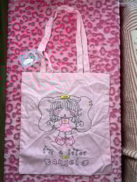 Image 4 of lilac angel tote bag