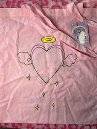 Image 3 of lilac angel tote bag