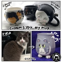 Image 1 of Custom Silly Kitty Pottery (Mug, Planter, Worry stone.) FOR CHRISTMAS