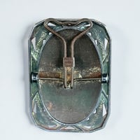 Image 8 of Cadre Art déco religieux ancien en étain - Sacré-Cœur de Jésus - cadre vintage 1930