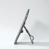 Image 7 of Cadre Art déco religieux ancien en étain - Sacré-Cœur de Jésus - cadre vintage 1930