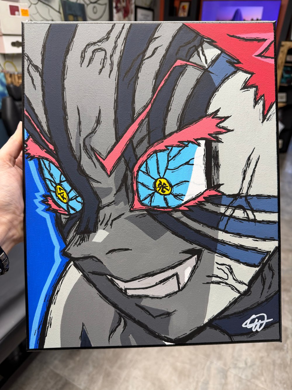 Image of Akaza’s Rage Original Painting 