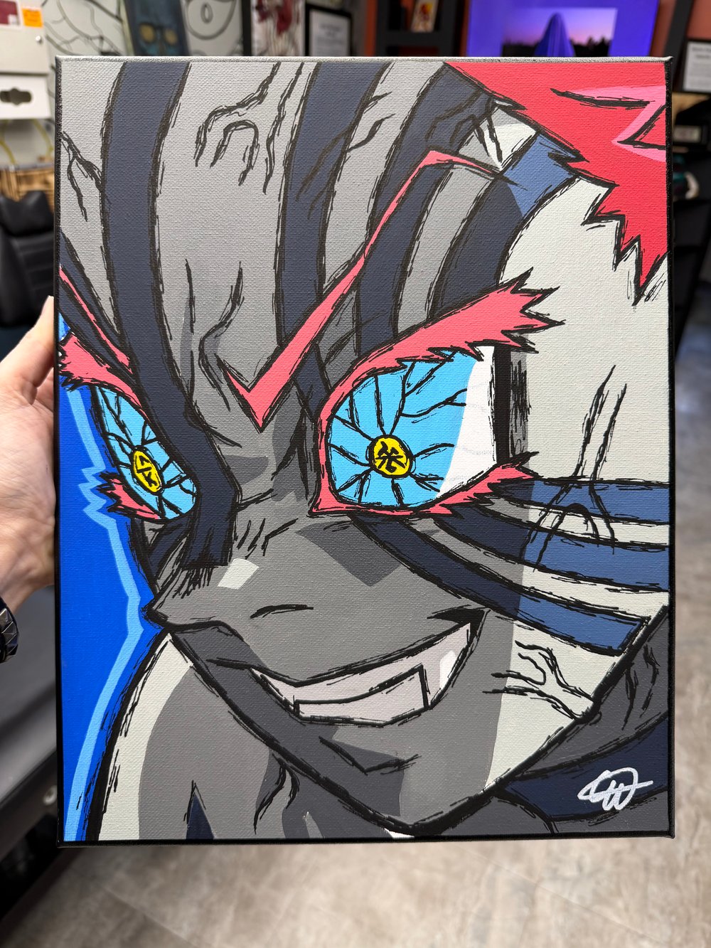 Image of Akaza’s Rage Original Painting 