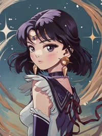 Image 1 of Hand Embellished 'Sailor Saturn' AP prints