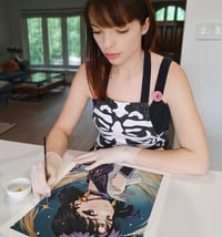 Image 3 of Hand Embellished 'Sailor Saturn' AP prints