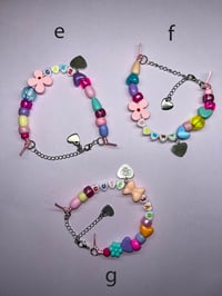 Image 2 of ⋆｡°✩ star wishes⋆｡°✩  kandi pink cord bracelet