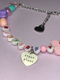 Image 4 of ⋆｡°✩ star wishes⋆｡°✩  kandi pink cord bracelet