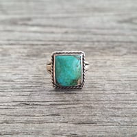 Image 1 of Square Turquoise Ring, c. 1960s