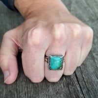 Image 5 of Square Turquoise Ring, c. 1960s