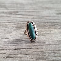 Image 1 of Southwest Malachite Ring, c. 1960s