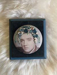 Image 1 of Elvis embroidered photograh