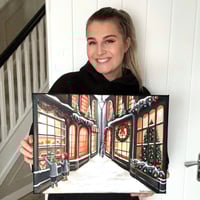 Original of my ‘Old Fashioned Christmas scene’ painting 