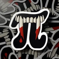 Image 1 of Vam-Pi-re Sticker | Vampire Math Pun