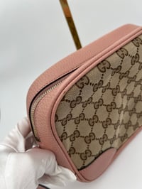 Image 3 of Gucci Bree GG Canvas Pink Leather Crossbody Bag
