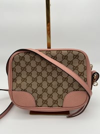 Image 1 of Gucci Bree GG Canvas Pink Leather Crossbody Bag