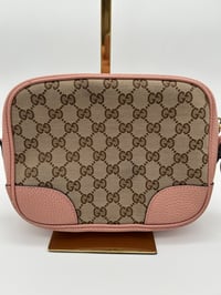 Image 2 of Gucci Bree GG Canvas Pink Leather Crossbody Bag