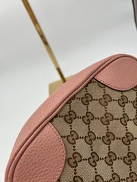 Image 8 of Gucci Bree GG Canvas Pink Leather Crossbody Bag